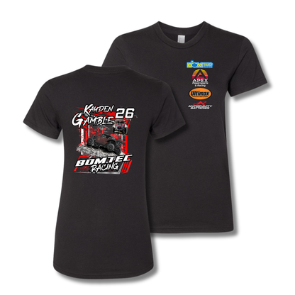 BOMTEC RACING T-SHIRT - LADIES (HEAVY COTTON)