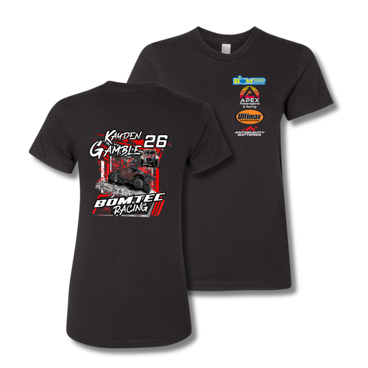 BOMTEC RACING T-SHIRT - LADIES (HEAVY COTTON)