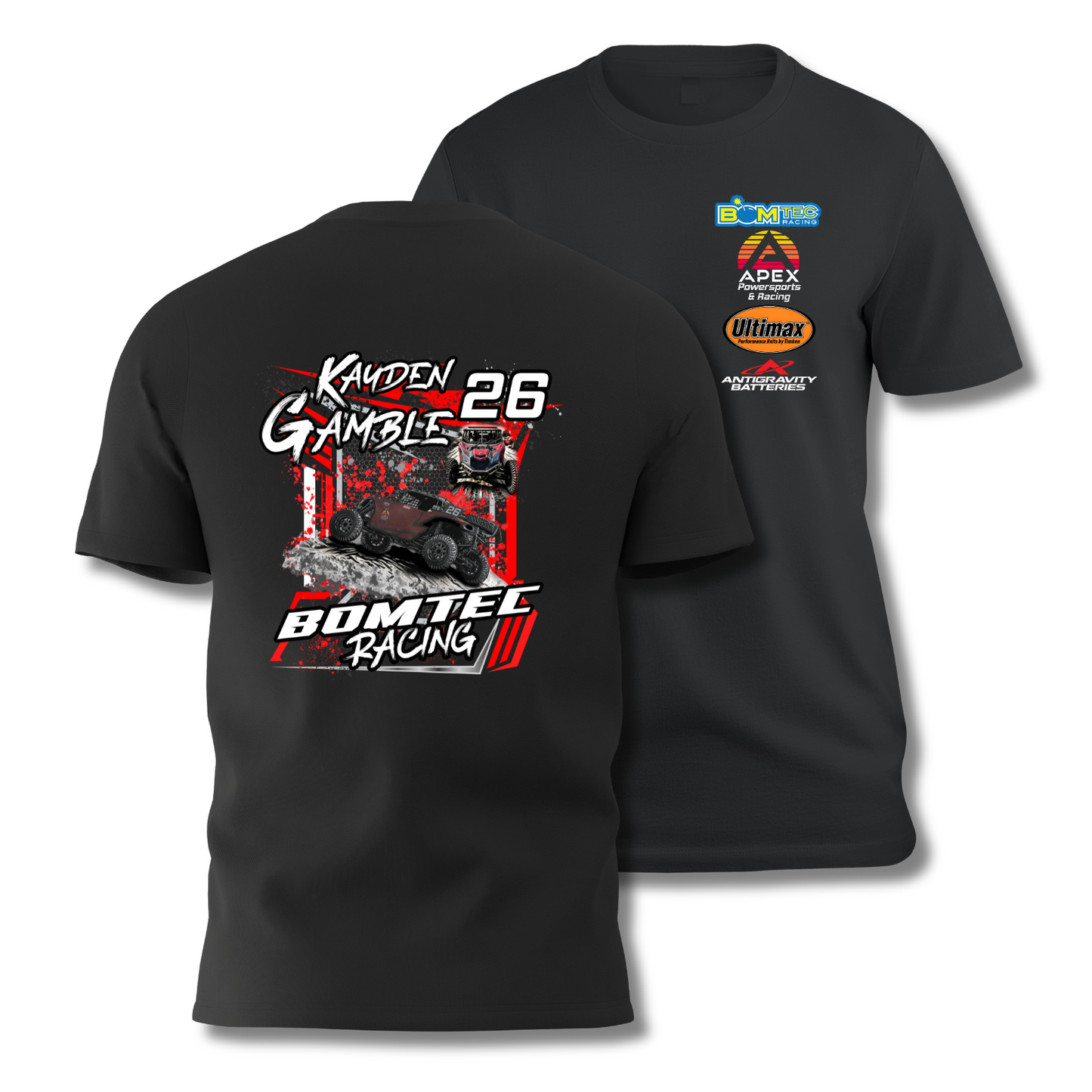 BOMTEC RACING T-SHIRT (HEAVY COTTON)
