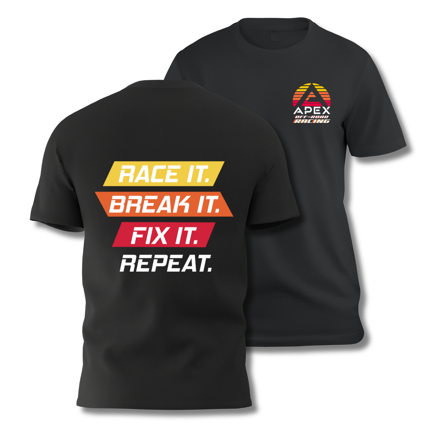 Apex "RACE IT" T-Shirt w/Small Left Chest Front Logo
