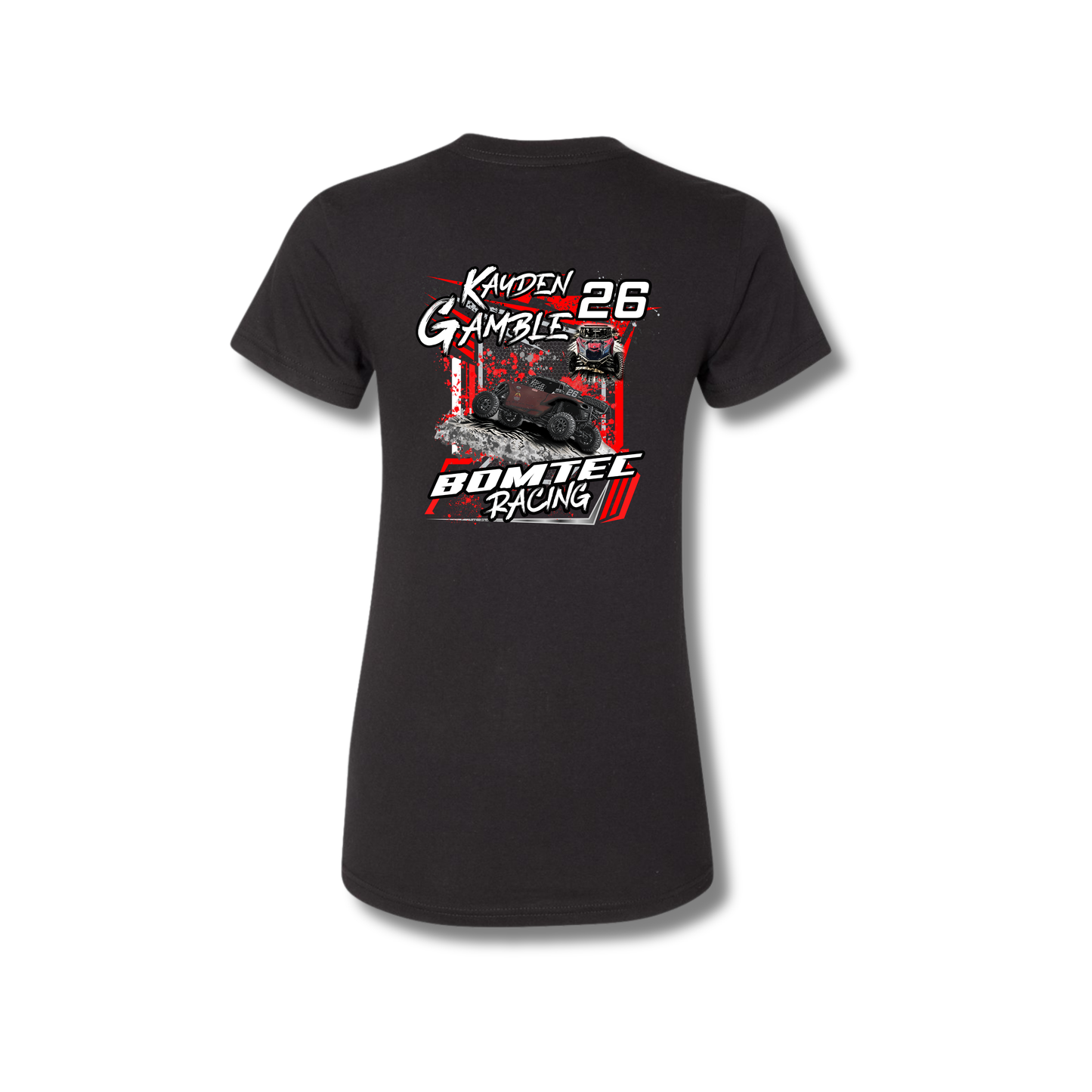 BOMTEC RACING T-SHIRT - LADIES (HEAVY COTTON)