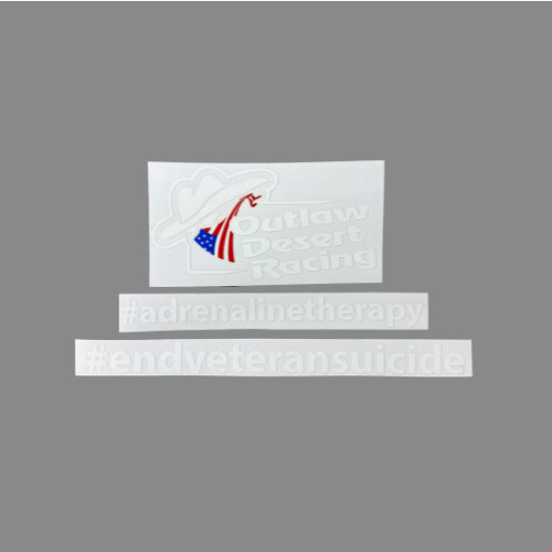 OUTLAW DESERT RACING - UV DTF COMBO PACK WHITE