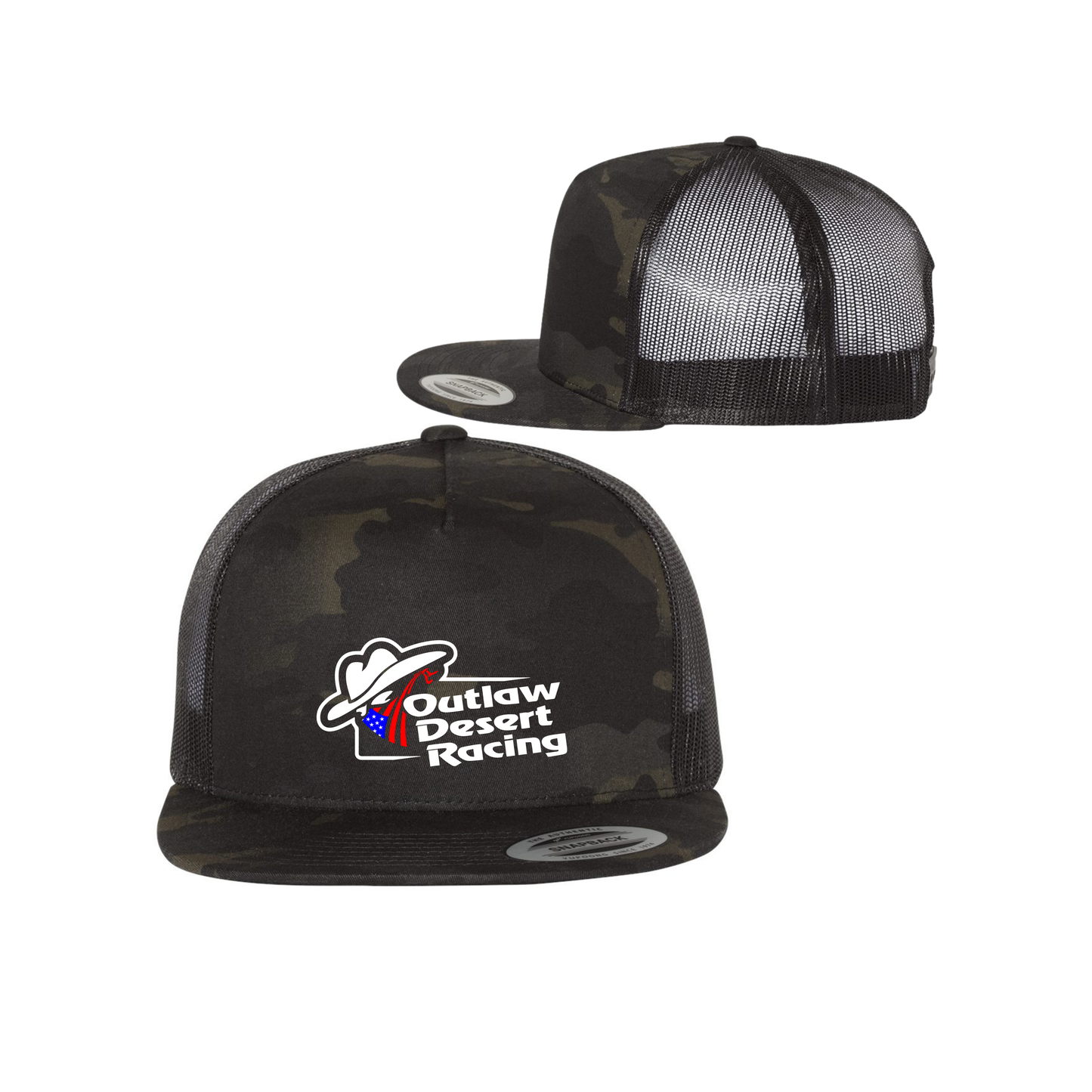 OUTLAW DESERT RACING TRUCKER SNAPBACK – BOLD LOOK, FLAT BILL