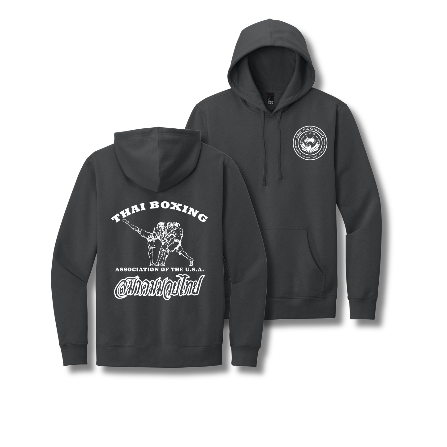 ABQ KICKBOXING HOODIE - DARK GRAY